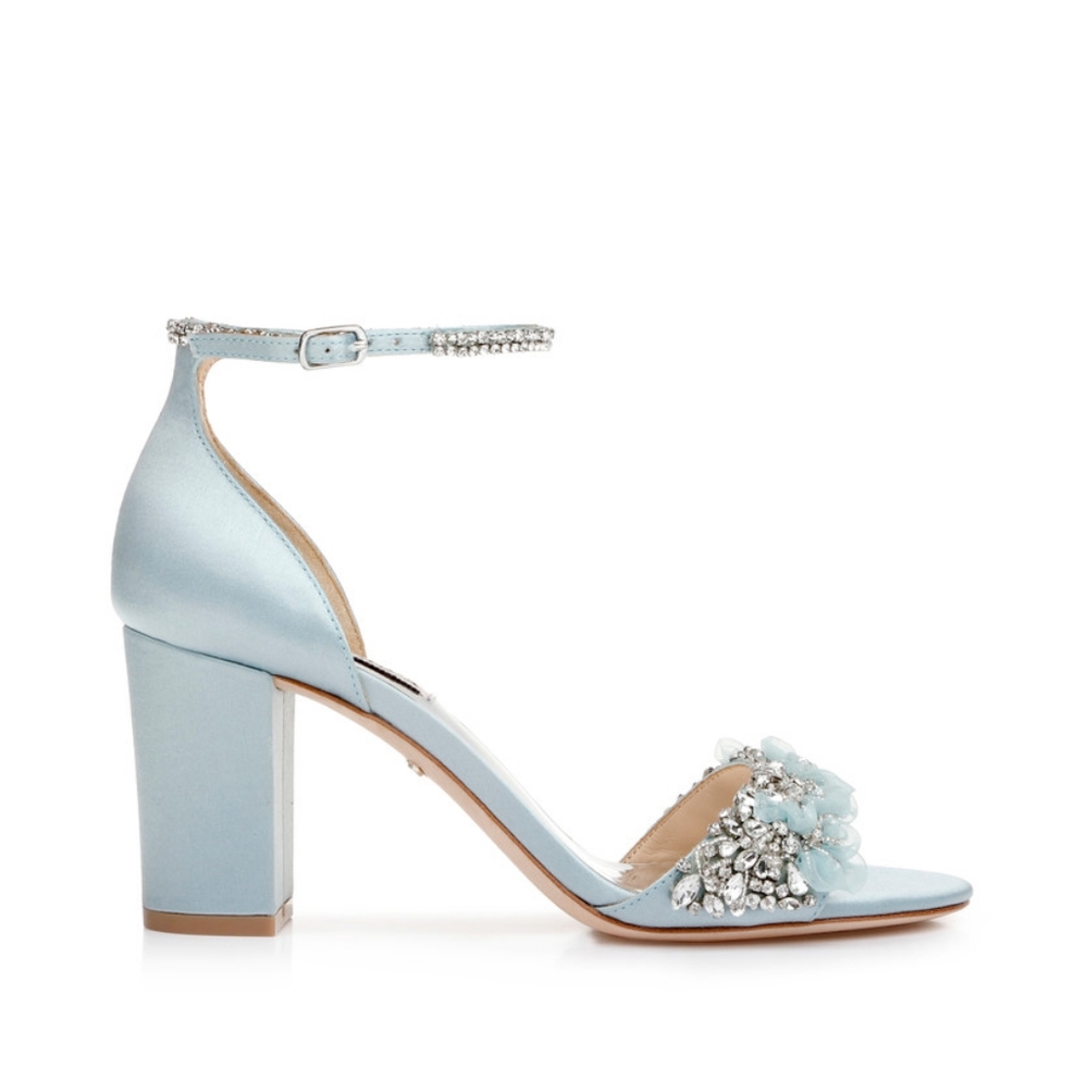 Color MIST BLUE FINESSE ANKLE STRAP EVENING SHOE - Picture 5 of 8